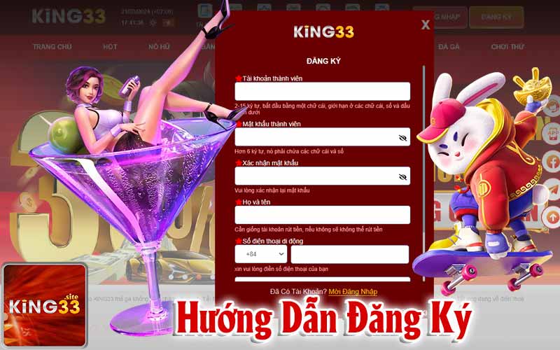Hướng dẫn đăng ký King33