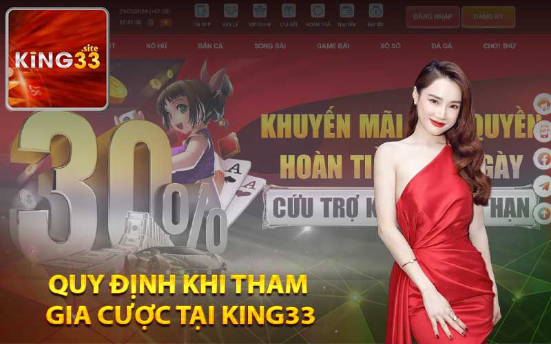 Quy định khi tham gia cược tại King33