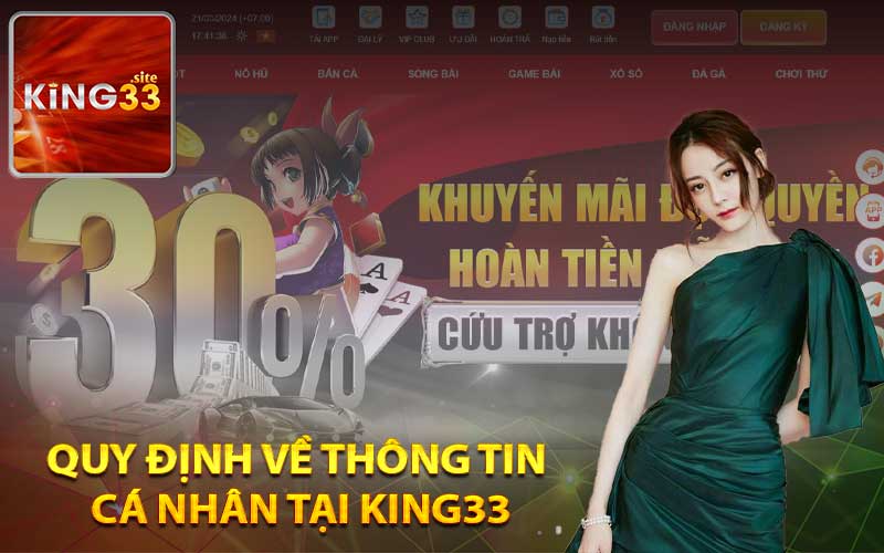 Quy định về thông tin cá nhân tại King33